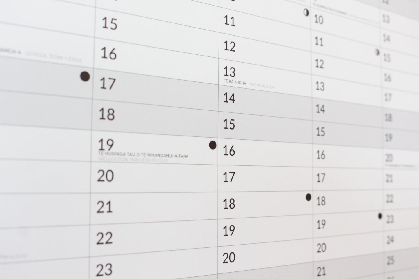 2025-2026 Bilingual Māori Wall Planner (Midyear)