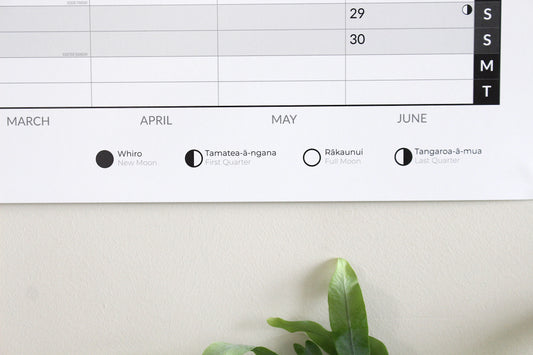 PRE-ORDER: Bilingual Māori Wall Planner - 2026