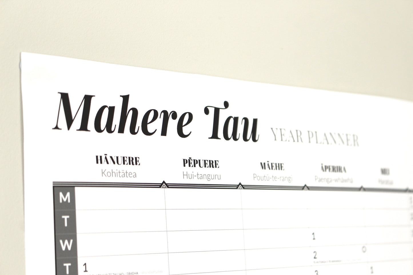 PRE-ORDER: Bilingual Māori Wall Planner - 2026