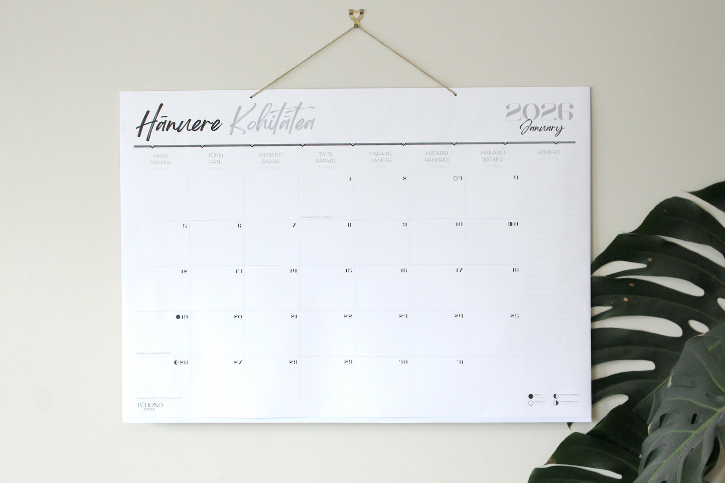 PRE-ORDER: Tui Māori 2026 Calendar