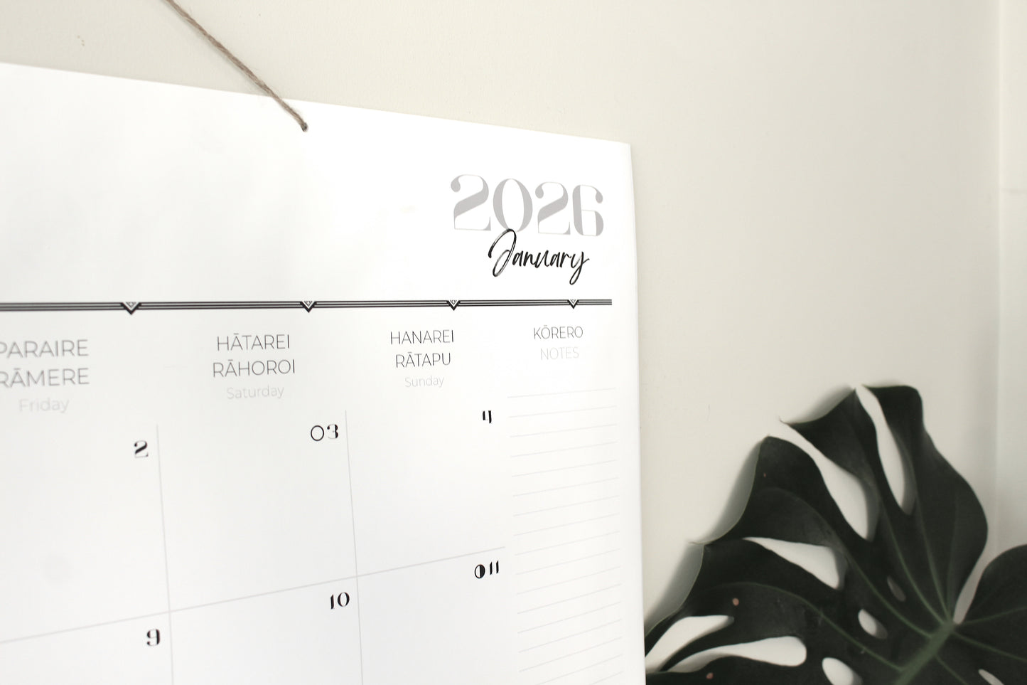 PRE-ORDER: Tui Māori 2026 Calendar