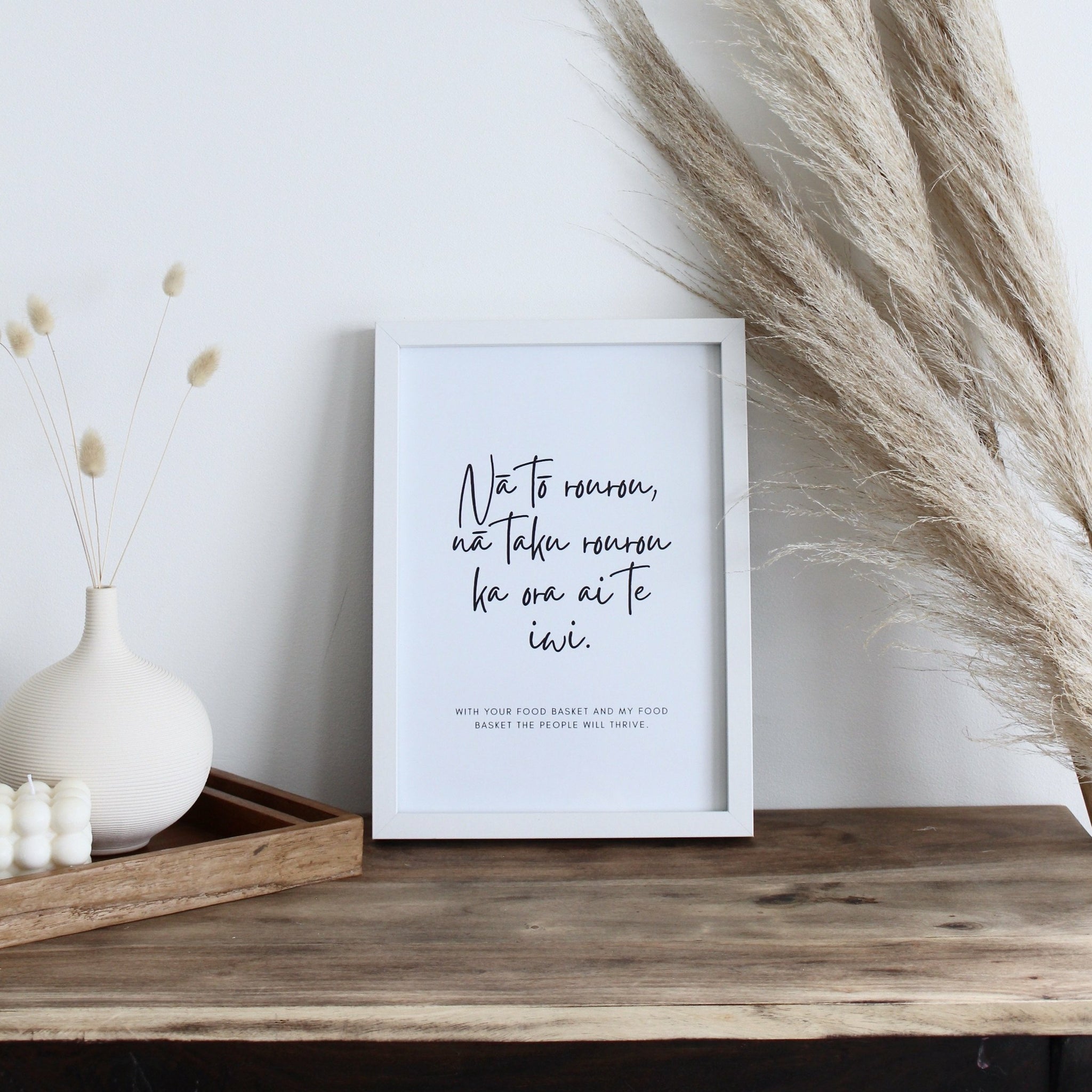 Nat Roura Nā tō rourou - Māori Print – Tuhono Design