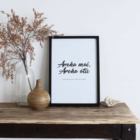 Aroha mai - Māori Print