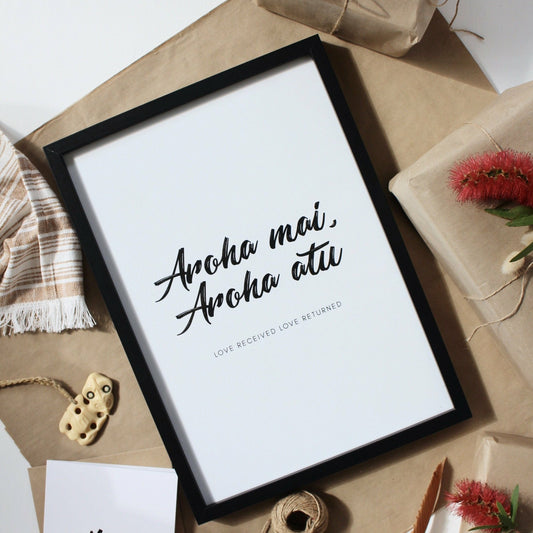 Aroha mai - Māori Print
