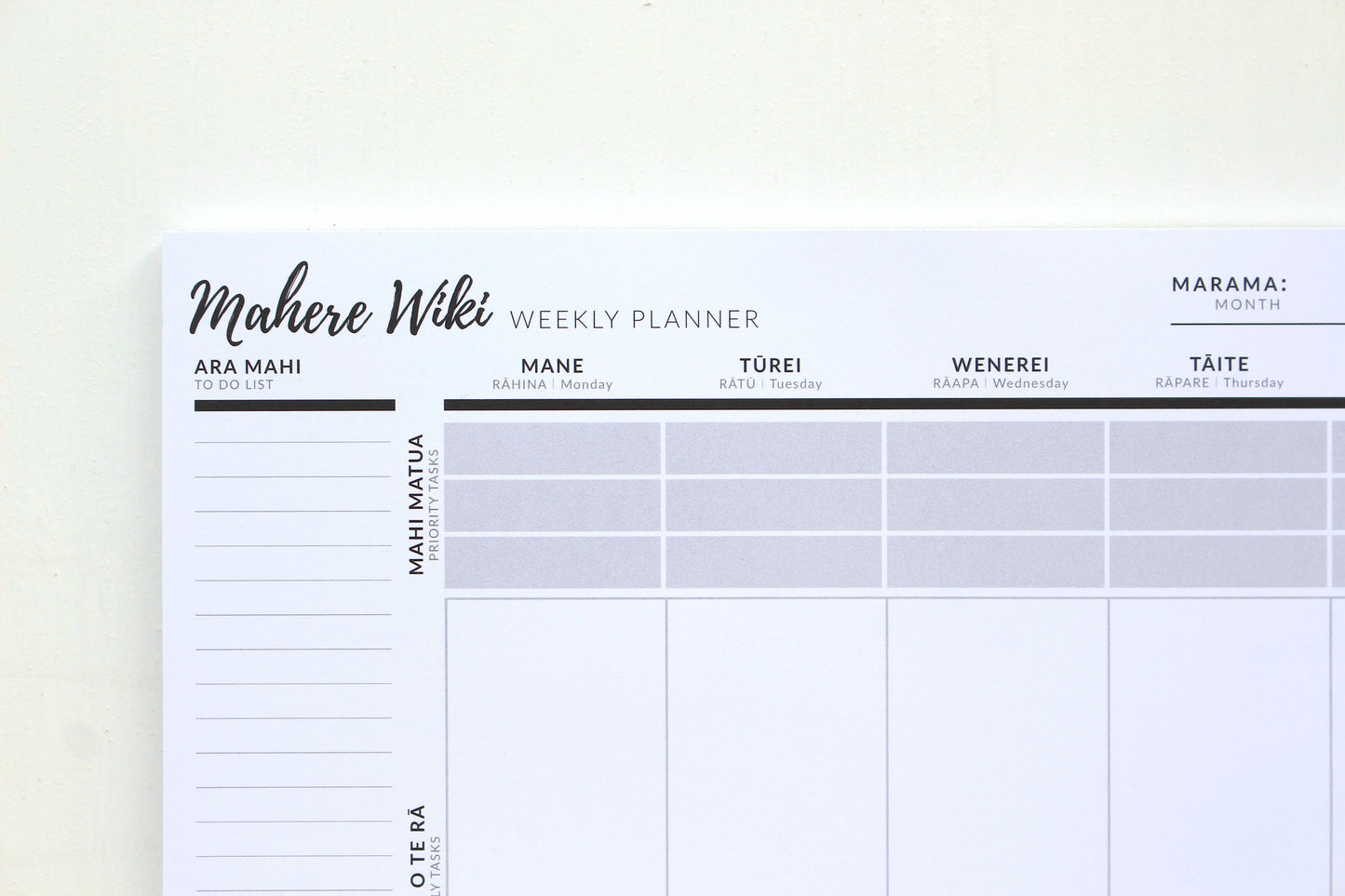 Weekly Planner Pad - Mahere Wiki